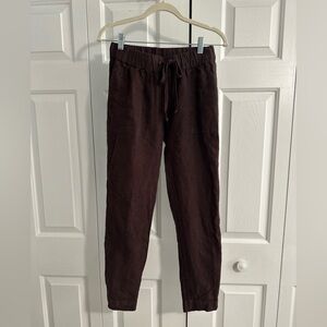 Enza Costa Brown Pants  linen